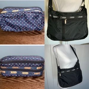 Lesportsac crossbody purse and zip pouch